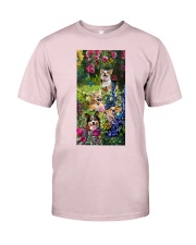 Corgi roses corgi lover dog mom Premium Fit Mens Tee tile