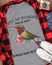 Hummingbird And Coffee make me happy Gift for you Classic T-Shirt apparel-classic-tshirt-lifestyle-front-163