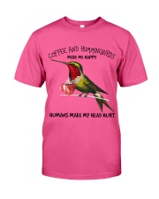 Hummingbird And Coffee make me happy Gift for you Classic T-Shirt tile