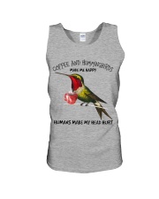 Hummingbird And Coffee make me happy Gift for you Unisex Tank tile