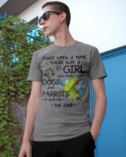 Parrot and dog it was me the end bird lovers Classic T-Shirt apparel-classic-tshirt-lifestyle-17