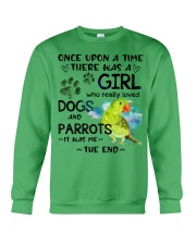 Parrot and dog it was me the end bird lovers Crewneck Sweatshirt tile