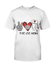 Peace love nursing gift for you Classic T-Shirt tile