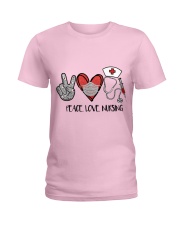 Peace love nursing gift for you Ladies T-Shirt tile