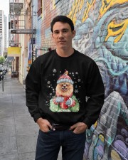 Pomeranian warm winter Crewneck Sweatshirt lifestyle-unisex-sweatshirt-front-2