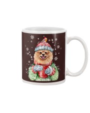 Pomeranian warm winter Mug tile