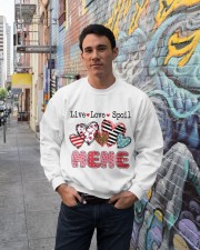 Meme live love spoil gift for you Crewneck Sweatshirt lifestyle-unisex-sweatshirt-front-2