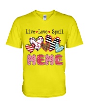 Meme live love spoil gift for you V-Neck T-Shirt tile