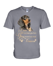 Dachshund if love could have kept V-Neck T-Shirt tile