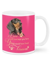 Dachshund if love could have kept Mugs tile