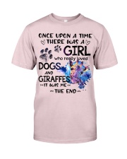 Giraffe and dog it was me the end giraffe lovers Premium Fit Mens Tee tile