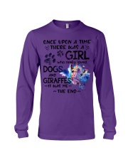 Giraffe and dog it was me the end giraffe lovers Long Sleeve Tee tile