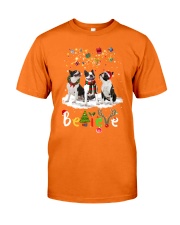 Boston Terrier believe gift for dog lovers Classic T-Shirt tile