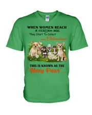 Chihuahuas Women Collect Many Paws V-Neck T-Shirt tile