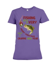 Fishing you a merry christmas Premium Fit Ladies Tee tile