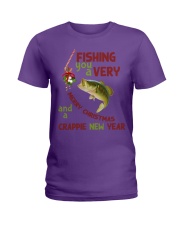 Fishing you a merry christmas Ladies T-Shirt tile