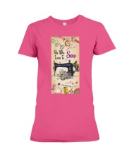 Sew Who loves to sew Gift for you Premium Fit Ladies Tee tile
