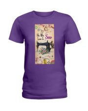 Sew Who loves to sew Gift for you Ladies T-Shirt tile