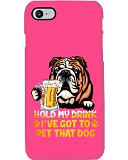 Bulldog hold my drink Phone Case tile