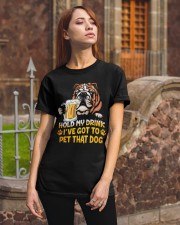 Bulldog hold my drink Classic T-Shirt apparel-classic-tshirt-lifestyle-06