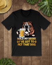 Bulldog hold my drink Classic T-Shirt lifestyle-mens-crewneck-front-18