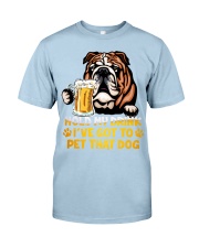 Bulldog hold my drink Classic T-Shirt tile