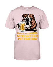 Bulldog hold my drink Premium Fit Mens Tee tile
