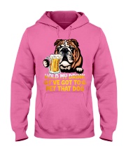 Bulldog hold my drink Hooded Sweatshirt tile