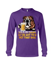 Bulldog hold my drink Long Sleeve Tee tile