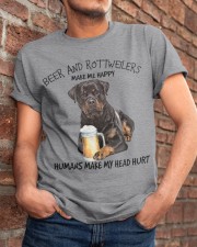 Rottweiler And Beer make me happy Gift for you Classic T-Shirt apparel-classic-tshirt-lifestyle-26