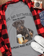 Rottweiler And Beer make me happy Gift for you Classic T-Shirt apparel-classic-tshirt-lifestyle-front-163