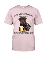 Rottweiler And Beer make me happy Gift for you Premium Fit Mens Tee tile