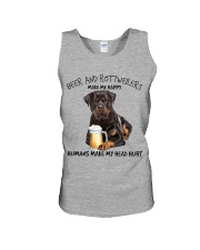 Rottweiler And Beer make me happy Gift for you Unisex Tank tile