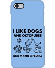 Octopuse and dog three people Phone Case tile