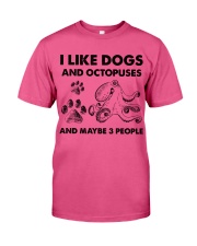 Octopuse and dog three people Premium Fit Mens Tee tile