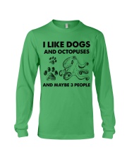 Octopuse and dog three people Long Sleeve Tee tile