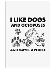 Octopuse and dog three people Vertical Poster tile
