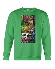Cow roses cow lovers Crewneck Sweatshirt tile