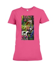 Cow roses cow lovers Premium Fit Ladies Tee tile