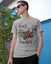 Trucker My heart belongs to Gift for you Classic T-Shirt apparel-classic-tshirt-lifestyle-17