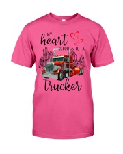 Trucker My heart belongs to Gift for you Classic T-Shirt tile