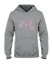 Flamingo flag fireworks flamingo lovers bird lover Hooded Sweatshirt tile