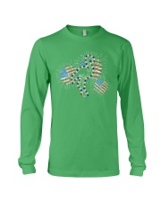 Flamingo flag fireworks flamingo lovers bird lover Long Sleeve Tee tile