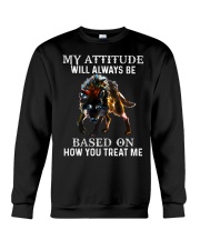 Wolf my attitude gift for wolves lover Crewneck Sweatshirt front