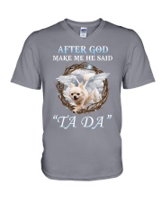 God Made Angel Chihuahua V-Neck T-Shirt tile