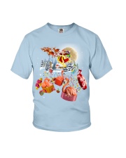 Flamingo gifts from Santa gift for flamingo lovers Youth T-Shirt tile