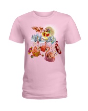 Flamingo gifts from Santa gift for flamingo lovers Ladies T-Shirt tile