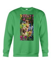 Yorkshire terrier roses yorkie lover dog mom Crewneck Sweatshirt tile