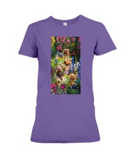 Yorkshire terrier roses yorkie lover dog mom Premium Fit Ladies Tee tile