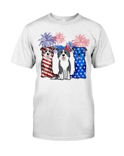 Border collie flag colors Classic T-Shirt front